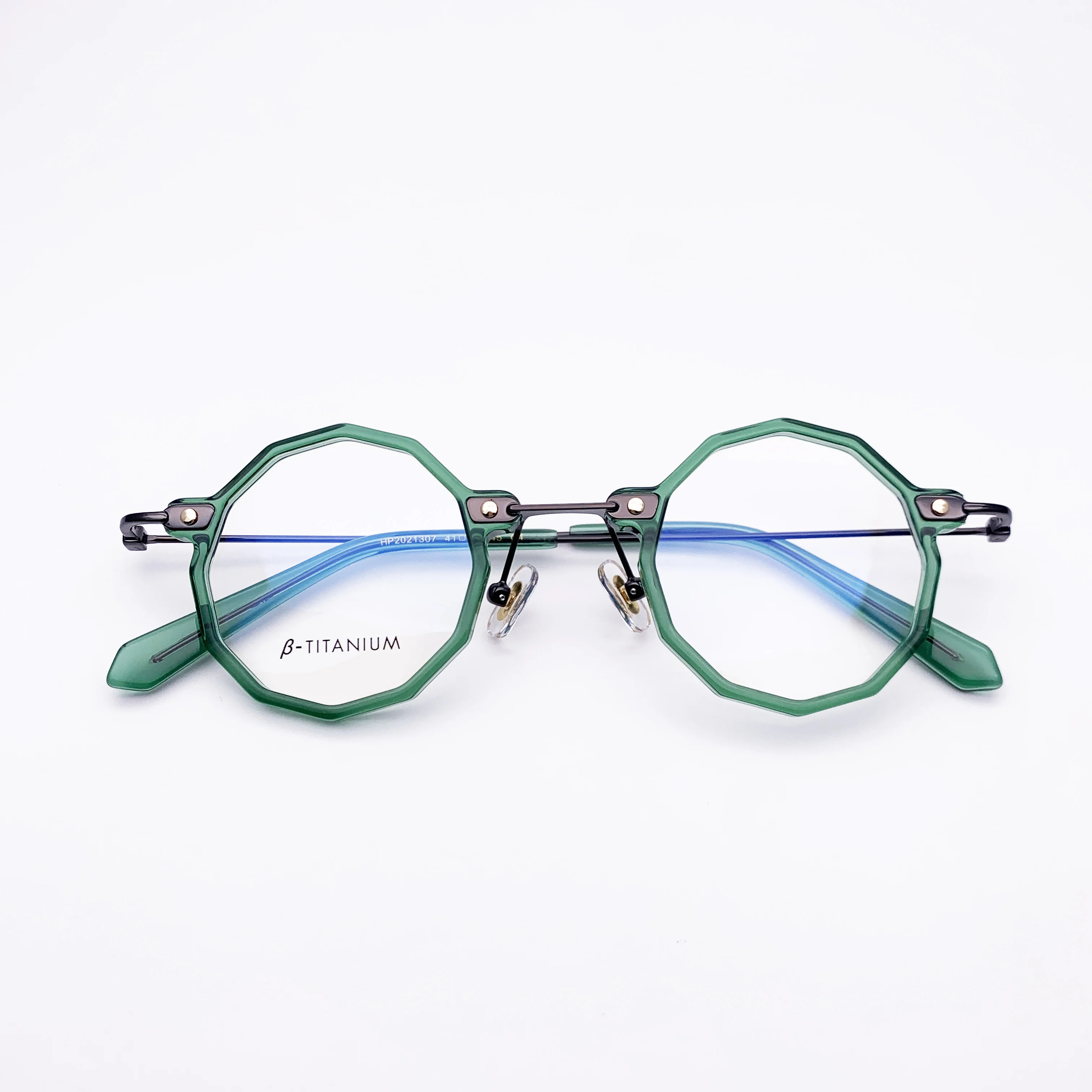 

Belight Optical New Arrival Fancy Vintage Retro Acetate with Titanium Arm Spectacle Frame Precription Lens Eyeglasses HP2021307