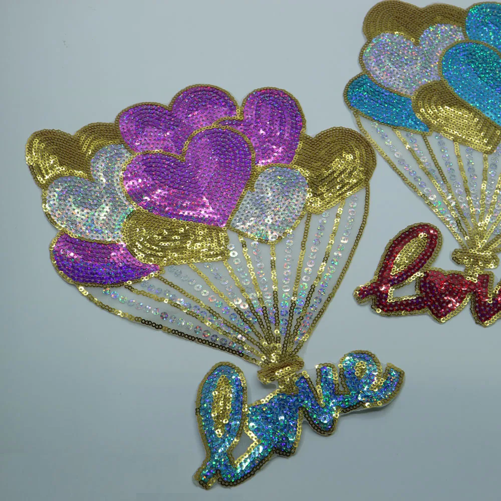 Bügeln Pailletten patches für kleidung DIY eisen auf stickerei parche appliques Stickerei applique patch ropa kleidung zubehör – Detail 7
