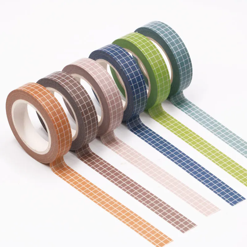 Cute Grid Calendar Washi Tape Set Kawaii Scrapbooking Tool Adhesive Masking Tape Photo Album Diy Decorative Tape Stationery