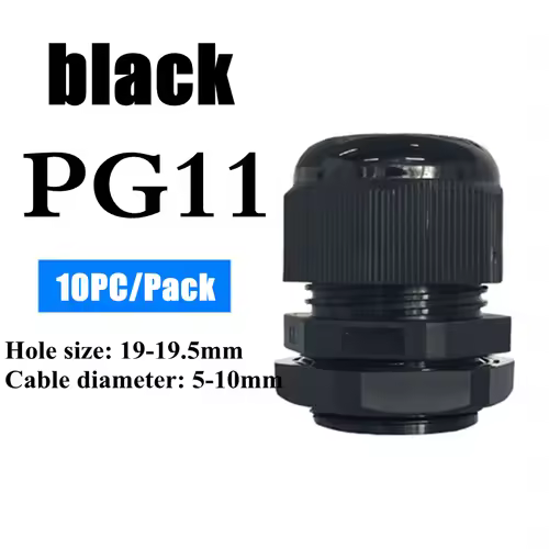 1/2/5/10pcs Waterproof Cable Gland Cable Entry IP68 PG7-PG36  White/Black Nylon Plastic Connector Joint - Image 18