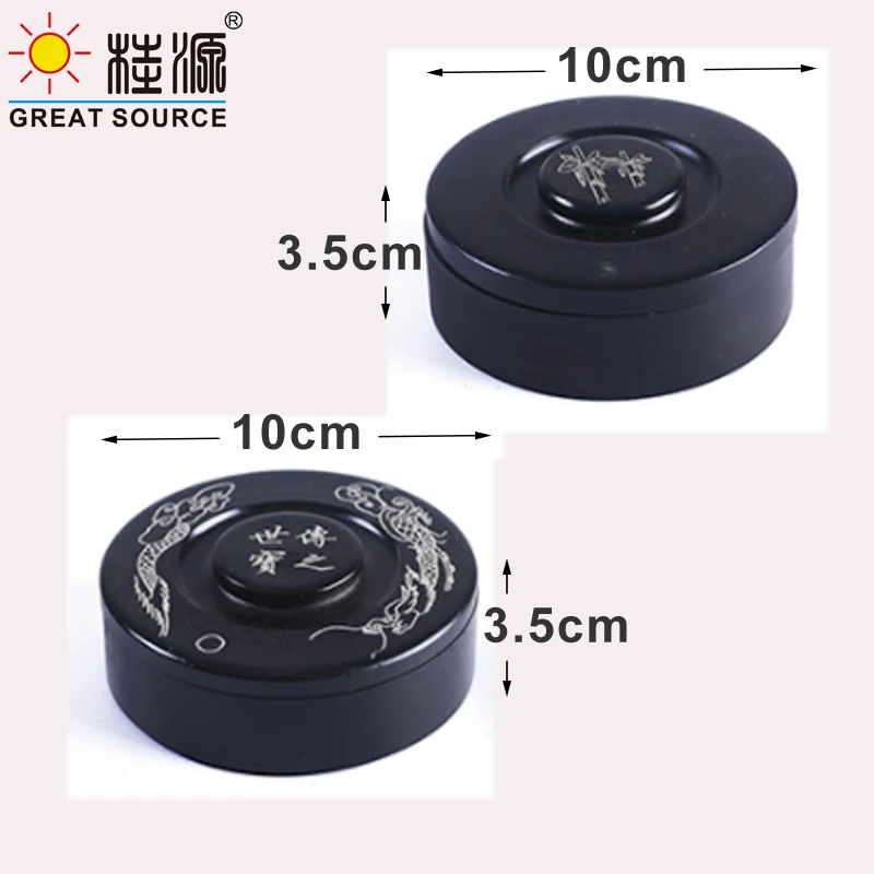 Chinese Calligraphy Ink Stone Curve Round Ink Stone High Quality 10cm*3.5cm