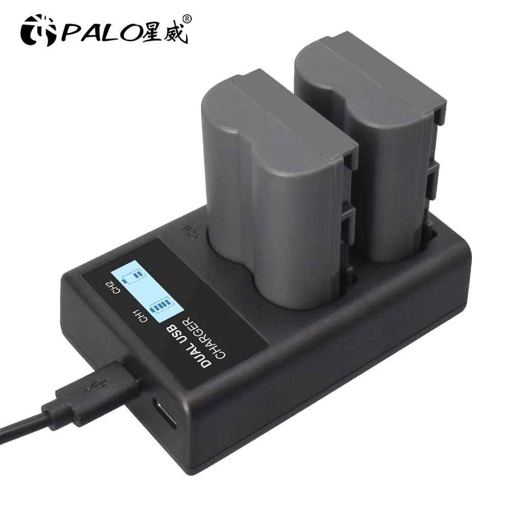 PALO 7.4v 2650mah BP-511A BP-511 BP 511 511A BP511 BP511A Battery + LCD USB Charger for Canon EOS 40D 300D 5D 20D 30D 50D camera