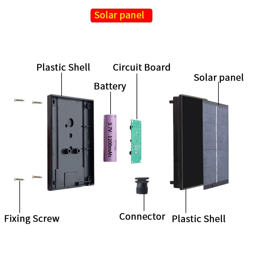 Solar Panel With 8 Flash Modes Remote Controller Male and Female Connect for 4.5V 5V 24V LED Light String Brightness DIM Timer