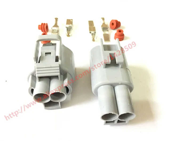 1 Set Female Male Auto 2 Pin Electronic Fan Connector Waterproof Use For Toyota Ford Focus Mazda Haima 176142-2 76143-6