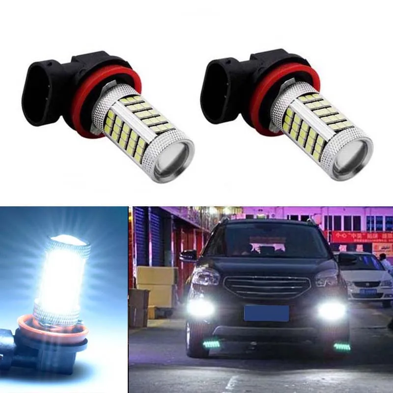 DHBH-1Pcs H11 H8 H9 White 6000K 850Lm 2835 66Smd Auto Led Fog Lamp Day Time Running Light For Toyota Honda Nissan Mazda Hyundai