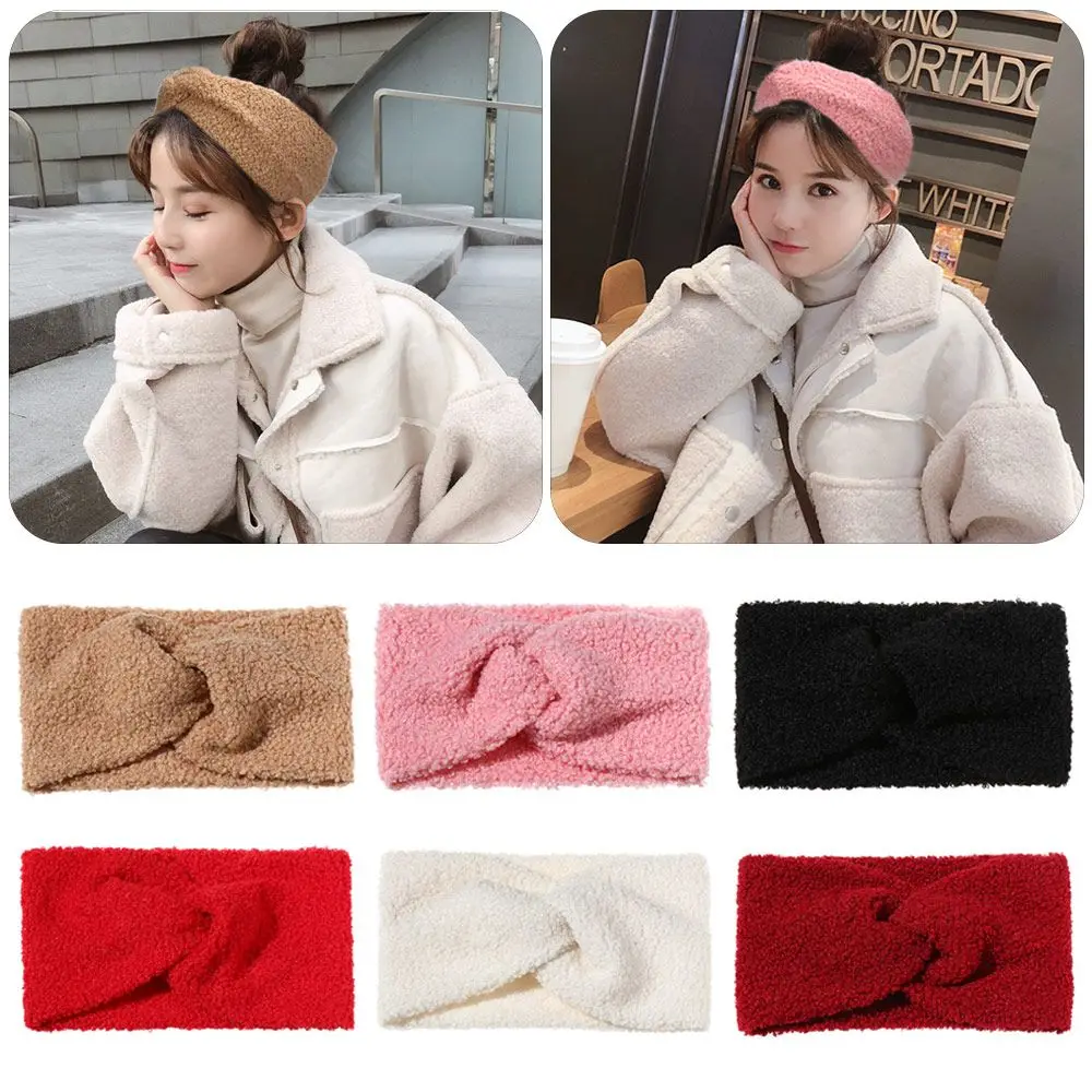 Fashion Hair Accessories Autumn Winter Cross Hairband Warmer Turbans Twisted Knot Headband Ladies Cashmere Turban