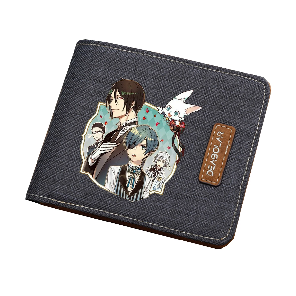 Anime Black Butler cosplay wallet student coin Card purse Men women short printing Carteira wallet teenagers purse