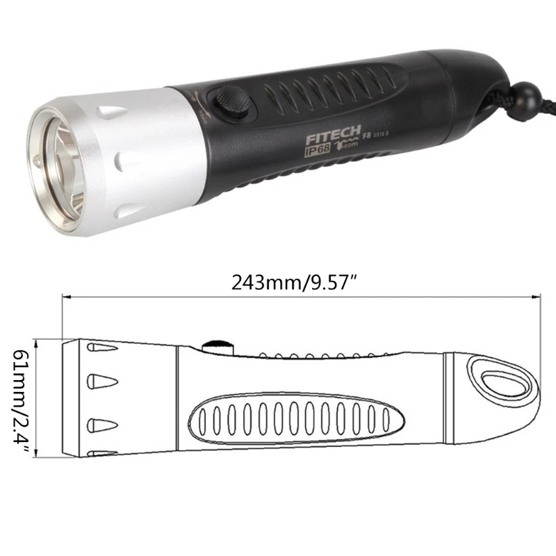 Imagem -06 - Lanternas de Mergulho Led para Emergências Lanterna Impermeável para Camping ao ar Livre Caminhadas Lanterna Mais Brilhante com Modos