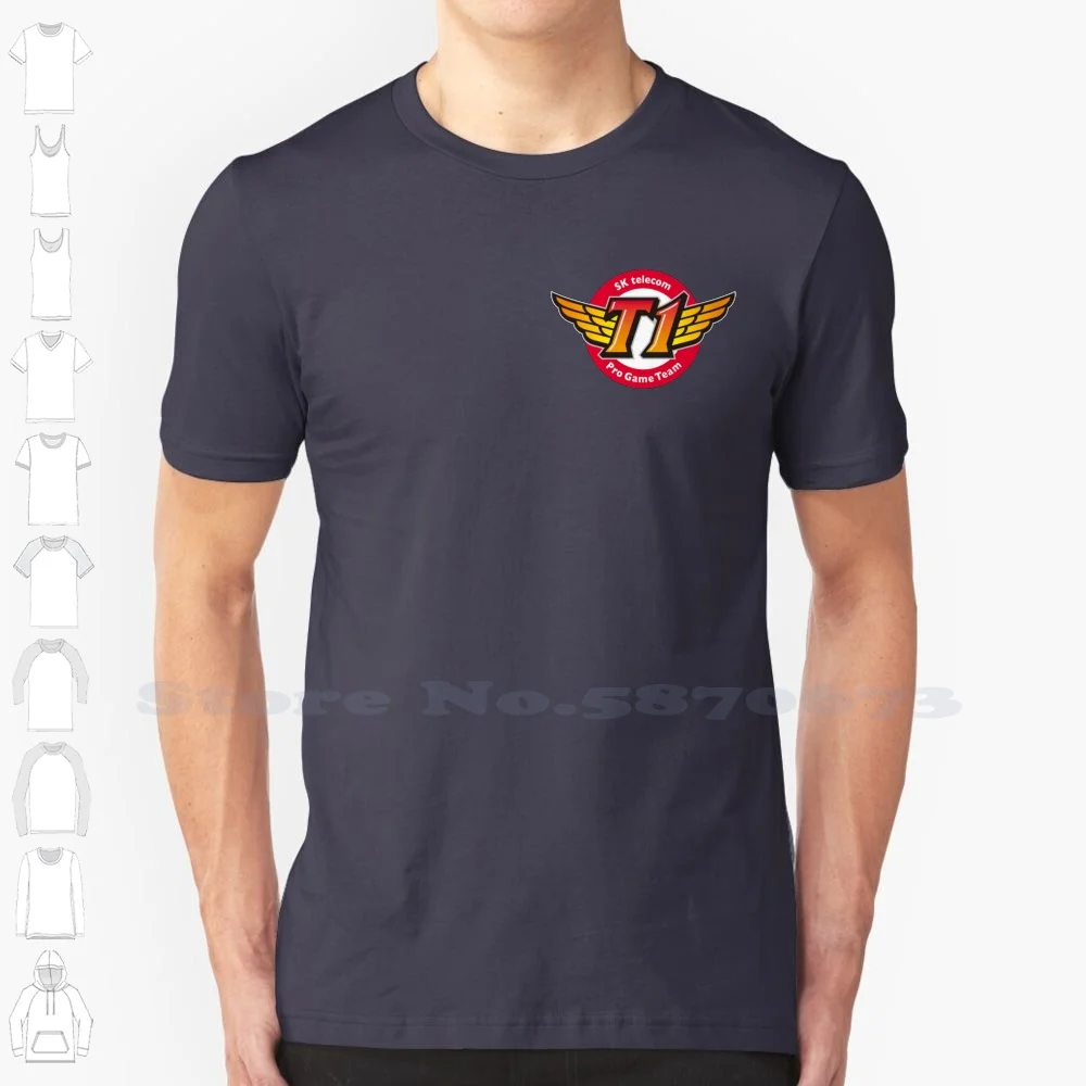 Skt T1 100% Pure Cotton T-Shirt Skt T1 Worlds Champion Esports