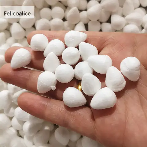 1.5cm Water Drop Modeling Shaped Styrofoam Crafts Flower Heart DIY Handmade White Foam Rose Buds 15mm