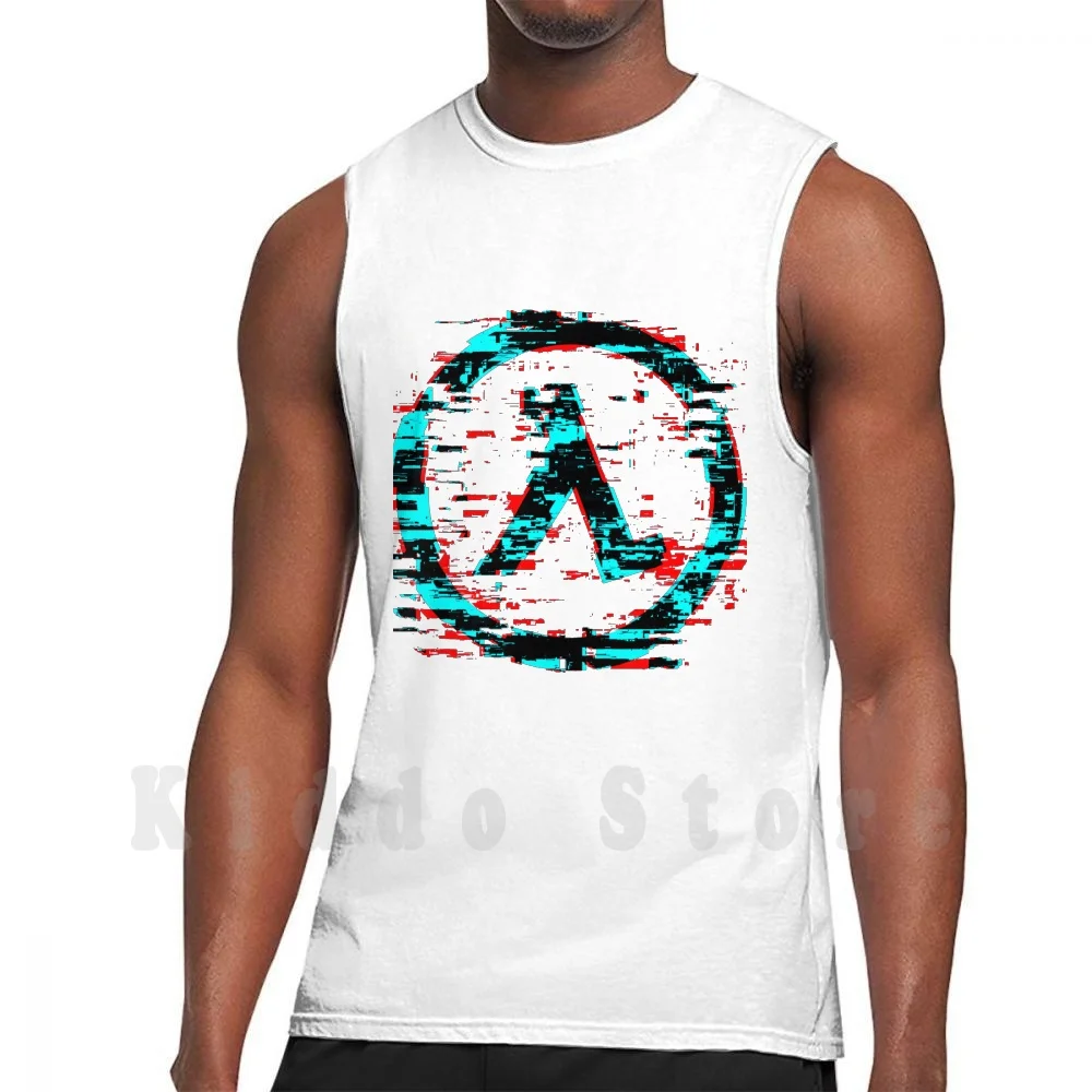 Half Life-Glitch Tank Tops Vest Sleeveless Glitch Glitch Art Vaporwave Half Life Half Life Lambda Aperture Science