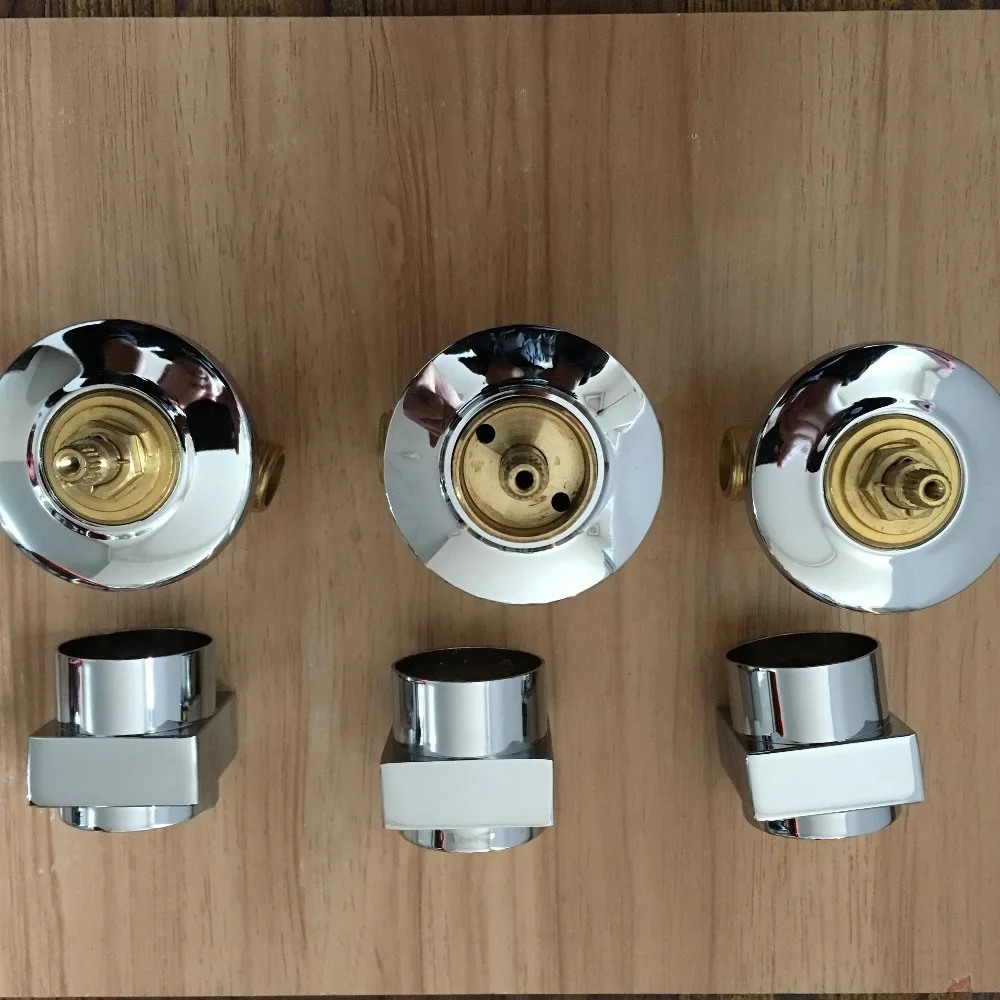 Square Handle Brass Switch Valve for Bathtub faucet shower mixer Bath faucet control valve Split five-hole cylinder side faucets