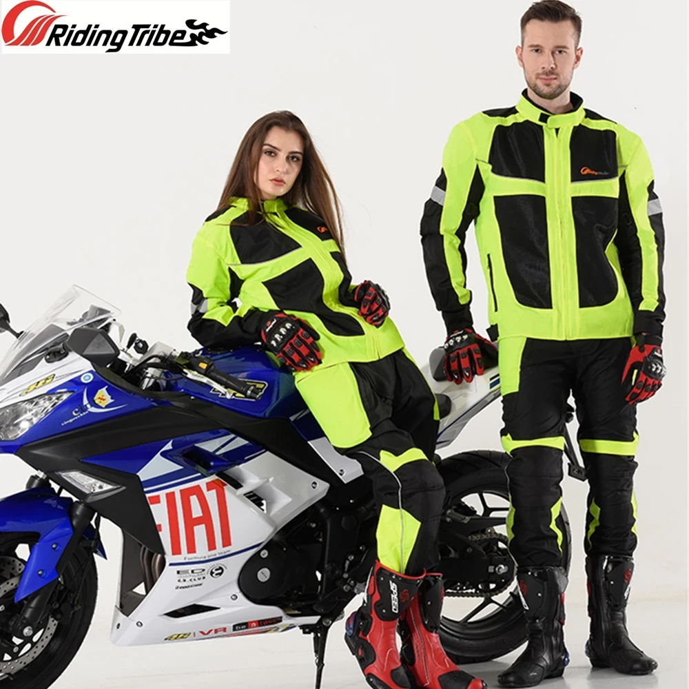 Motorcycle Jacket Summer Style Breathable Motorbike Riding Protective Armor Coat Night Reflective Warning Safety Clothing JK-21