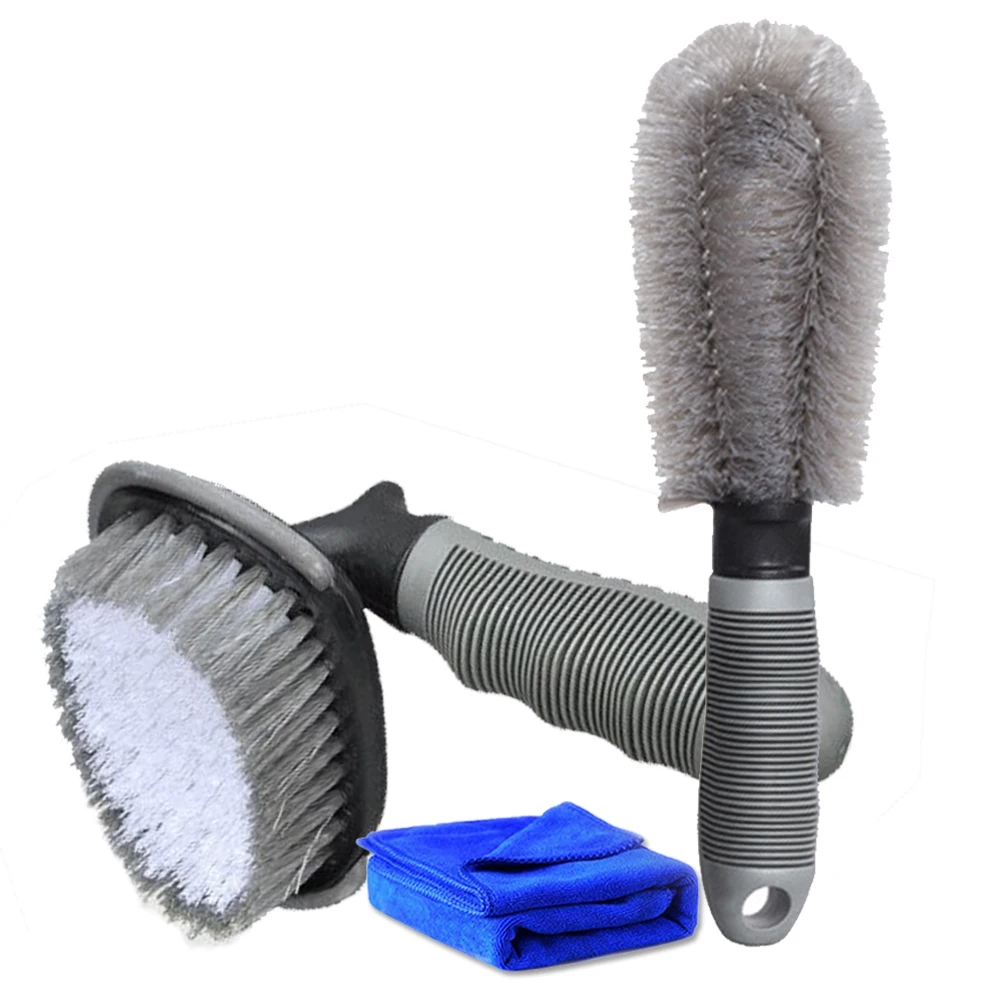 

Car Tire Wheel Rim Cleaning Brush Detailing Brush Set For Vehicle Tyre Cleaning Plastic Coated Wire Brushes Car Washing Tools