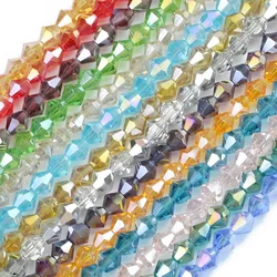 JHNBY Bicone Austrian crystals 8mm 30pcs loose beads ball AB color plating for bracelet necklace Jewelry accessories Making DIY