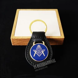 Masonic Key Chain Blue 'Compass and Square G' Badge Mason Freemason Exquisite Accessories Key Ring