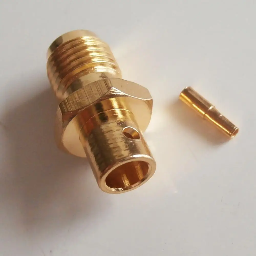 

1X Pcs High-quality RF Connector Socket SMA Female Solder for semi-rigid RG402 0.141" cable Brass Straight Coaxial RF Adapters