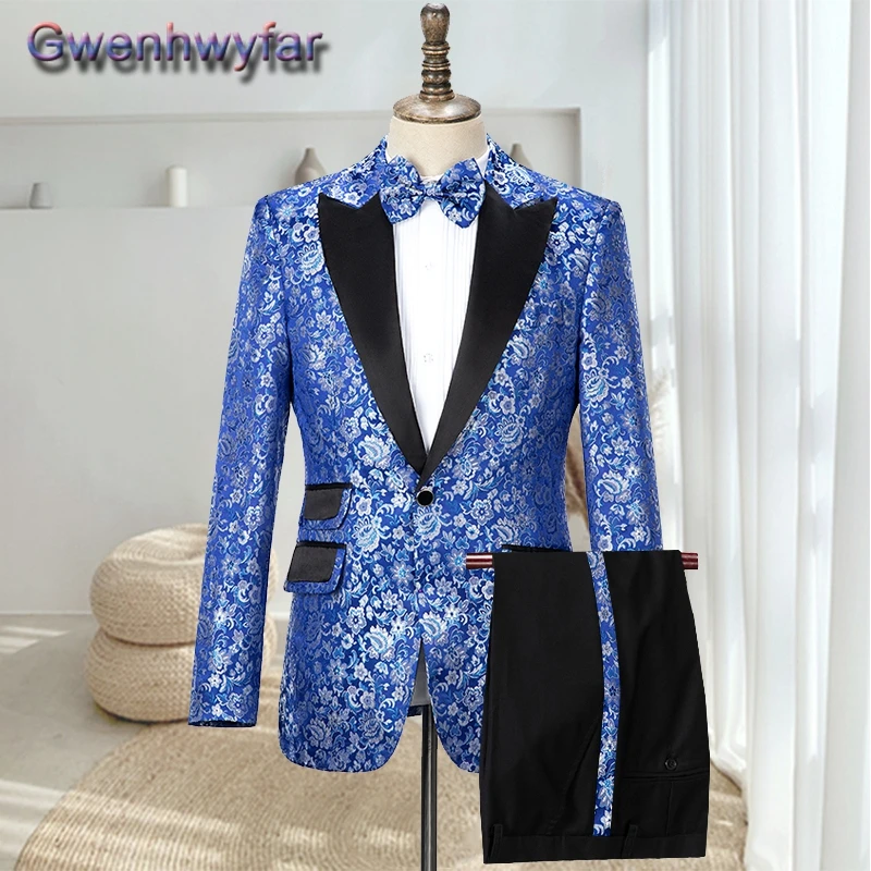 

Gwenhwyfar Custom Made Men Suits Big Size Male Peaked Lapel Suit Slim Fit Blazer New Wedding Terno Tuxedo 2 Pieces Jacket & Pant