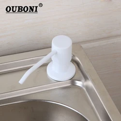 OUBONI ABS White Soap Dispenser Kitchen Bathroom Sink Faucet Shampoo Shower Lotion New Liquid Soap Dispenser