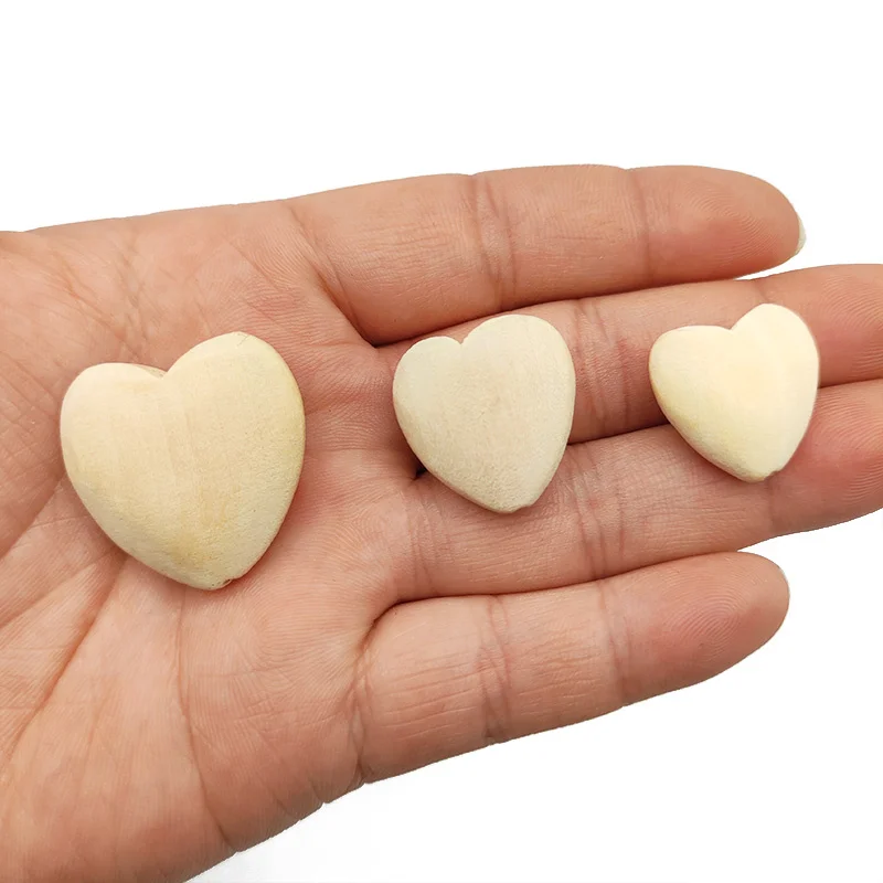 Big Size Peach Heart Wood Beads 20/30mm Green Ecofriendly Love Shaped Spacer Loose Beads For Jewelry Pendant Making DIY Bracelet