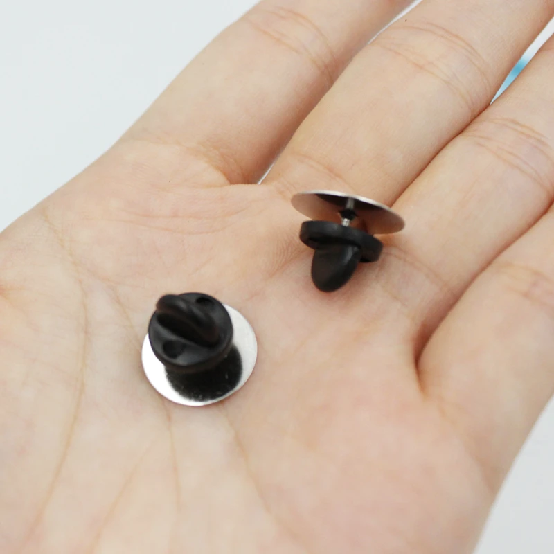 50pcs 11x8mm Rubber Pins Back Brooch Buckle Button Clasps For Butterfly Brooch Back Caps DIY Jewelry findings Accessories