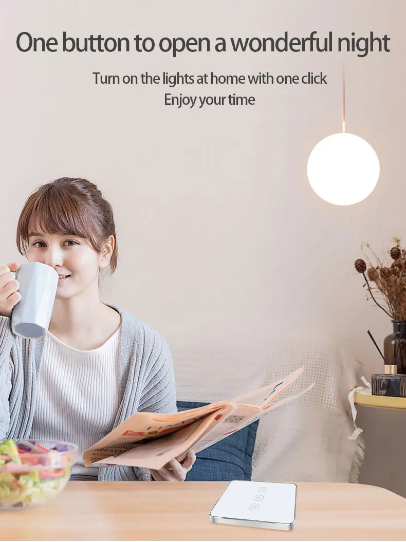 Zemismart Wireless Switch Work with Tuya Zigbee Hub One Two Three Gangs Touch Switches Sticker Battery Smart Life App Control