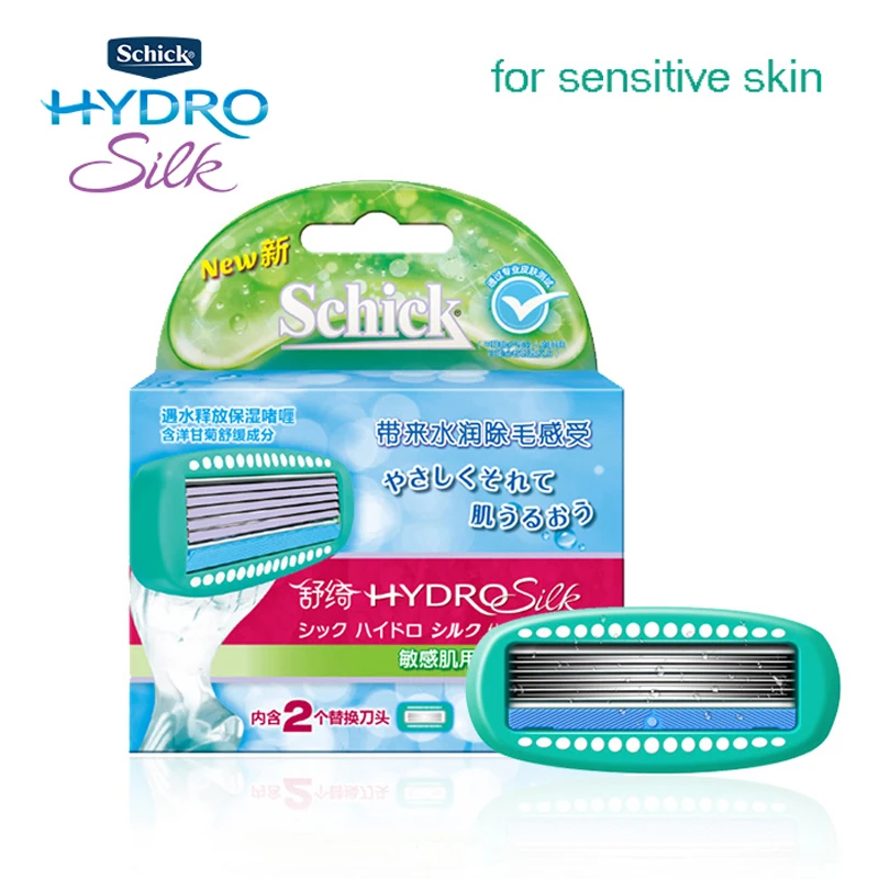 Schick-Remplacement de lame de rasoir manuel pour femme, hydroinjLady, humidité avancée, nouveau rasoir, original, 2 pièces par paquet