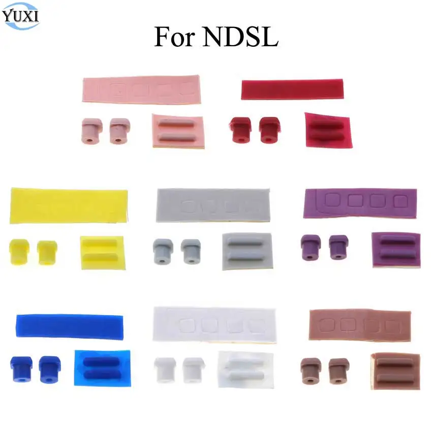 YuXi Multiple Colors Screw Rubber Cover Pad for Nintend DS Lite for NDSL Game Console Rubber Pad