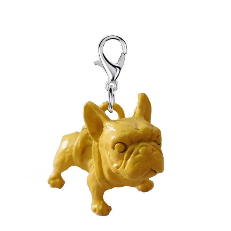 2024 Trend Metal Black Antique French Bulldog Dog Key Chain Key ring  Handbag Accessories Pet Jewelry Valentines Birthday Gifts