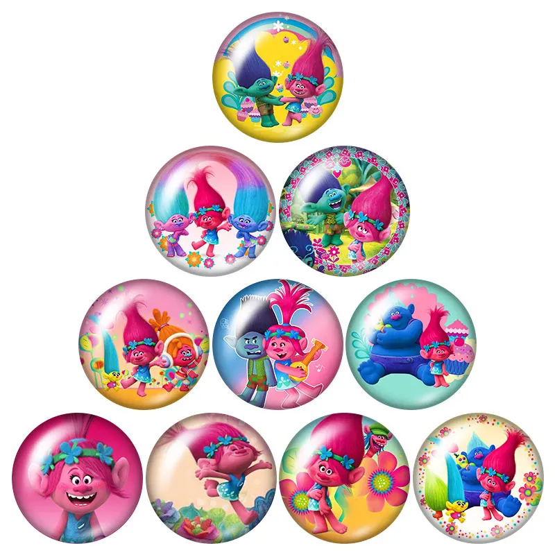 ZB0484 Fashion Cartoon Magic Lovely elf 10pcs 12mm/18mm/20mm/25mm Round photo glass cabochon demo flat back Making findings