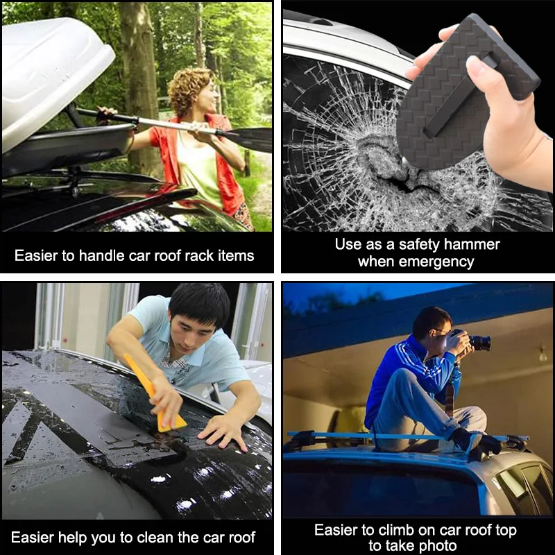 Faltbare Auto Tür Schritt Pedal Universal Auto Off-road-SUV Dach Gepäck Leiter Süchtig Fußrasten Haustür Sicherheit Hammer Matte – Detail 6