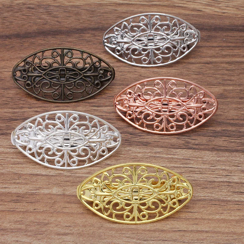 

100pcs Multi-color Retro Barrettes Hairpin Vintage Filigree Flower Hair Accessories Hair Clips Women Girls Hair Jewelry