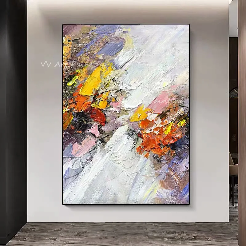 

High quality colorful flower abstract Oil Painting large size 100% hand painted Abstract Painting for home decoration art