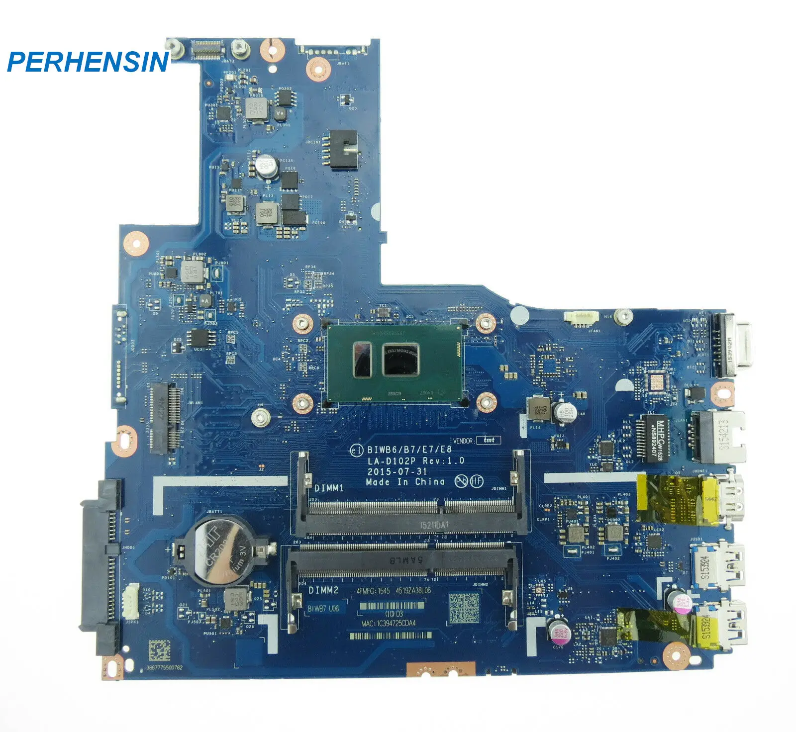  FOR Lenovo B51-80 E51-80 Mainboard BIWB6 B7 E7 E8 LA-D102P U06 i5-6200U  HD560