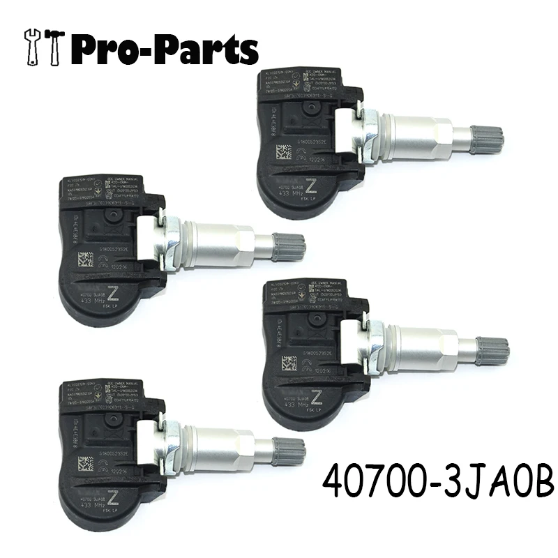 

4PCS 40700-3JA0B TPMS Tire Pressure Monitoring Sensor Fit For Nissan Altima Maxima Pathfinder Murano