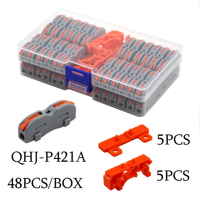 Mini-draad elektrische connector Boxed 222 LED-stripverlichting Snelle connectoren Universele compacte geleider Insteekklemmenblokken