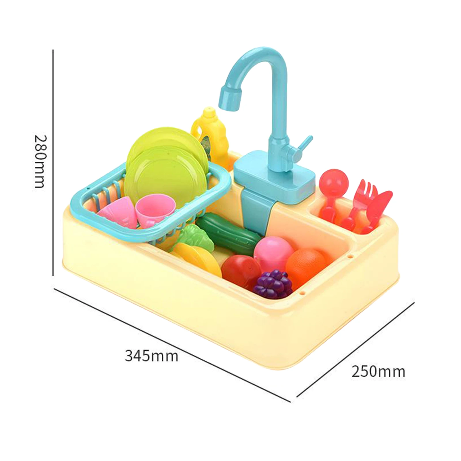 Küche Simulierte Wasserhahn Spielen Waschbecken Spielzeug Elektrische Spielen mit Lauf Wasser Playfood & Arbeits Wasserhahn Geschirr Rolle Spielen