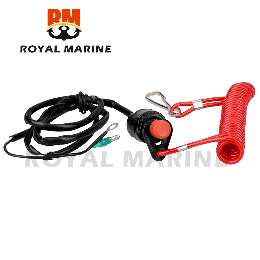 Interruptor de parada y correa de seguridad para Yamaha, piezas de motor fueraborda, 66T-82575, 6E9-82575-09, 6E9-82575