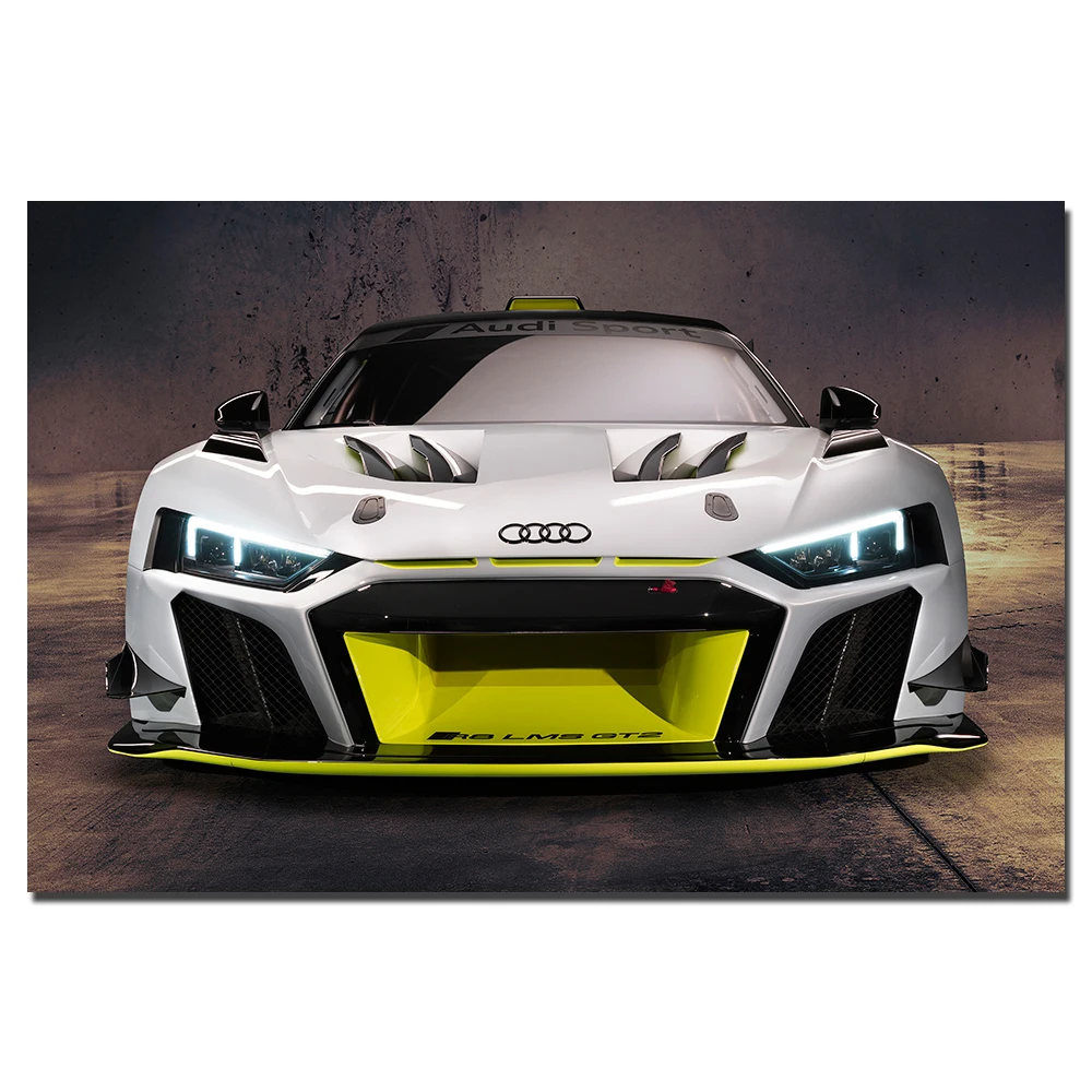 Audi R8 LMS GT2 Sport Car Wall Art Posters and Prints Framed Canvas Painting For Home Decor