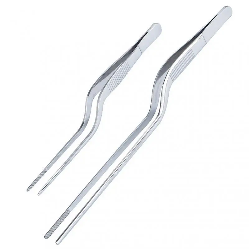 Pinzas de barbacoa de acero inoxidable, utensilios de cocina de alta calidad, pinzas de comida, accesorios para barbacoa, Picnic, Camping, 16/21 CM, nuevo