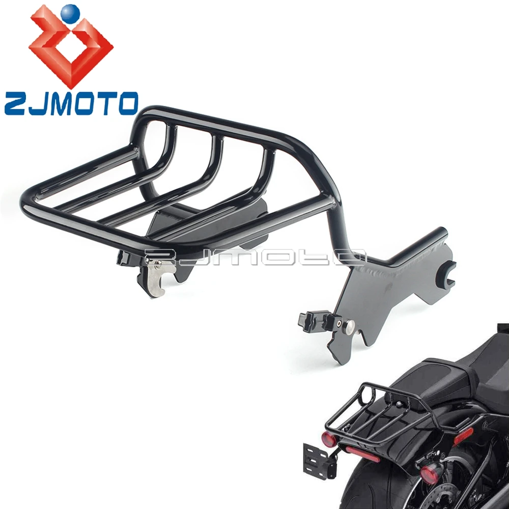 

For Harley Softail Standard FXST Slim FLSL Street Bob FXBB Deluxe FLDE FLHC Motorcycle Luggage Carrier Bracket Rack 2018 19 2020