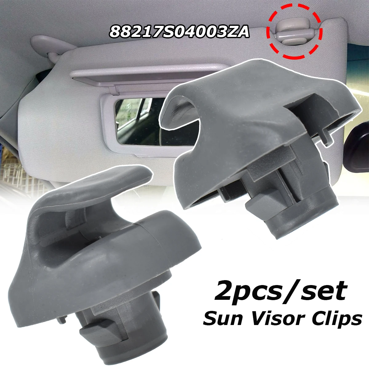 2Pcs Car Sun Visor Clip for Honda Accord Civic 96-08 CR-V 07-11 Odyssey Element Ridgeline Hook 88217S01A01ZA 88217-S04-003ZA