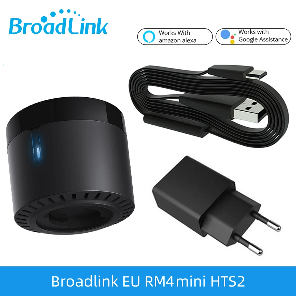 2024 Broadlink RM4 Mini IR Wifi Smart Controller Universal Remote Control Switch HTS2 Sensor Works Alexa Google Home Assistant