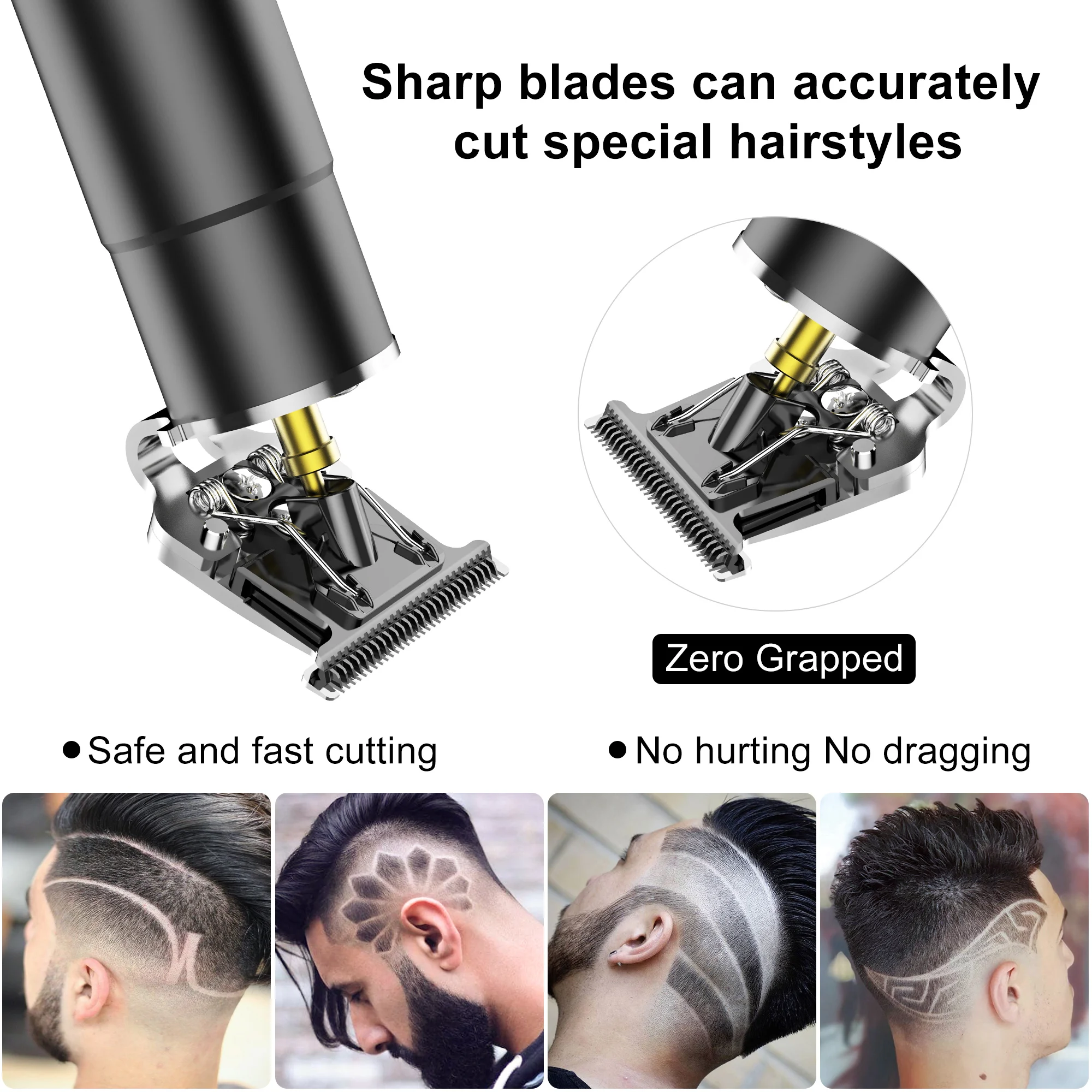2022 t-shaped máquina de cortar cabelo profissional usb recarregável máquina de corte de cabelo portátil barba aparador de cabelo barbeador elétrico