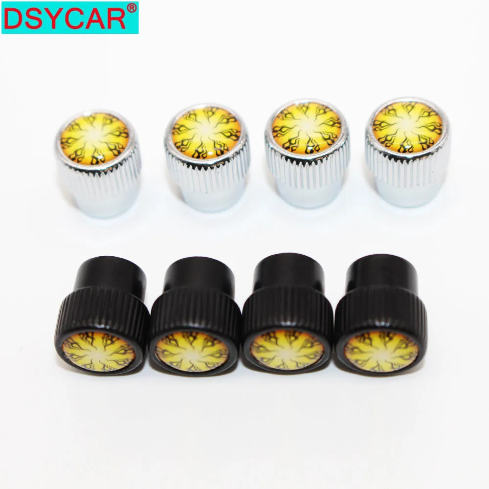 

DSYCAR 4Pcs/Set Car Styling Zinc Alloy Car Tire Valve Caps Wheel Tires Tire Stem Air Cap Airtight Covers