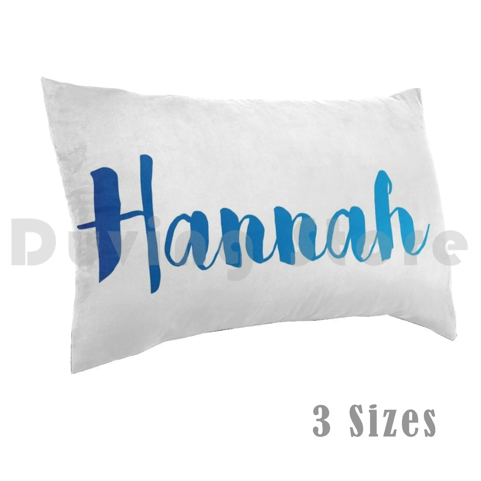 Funda de almohada Hannah 20 * 30 pulgadas Nombres Azul Luz Oscura Ombre Sombras degradadas Pretty Cute Modern Hannah Banana