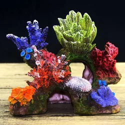 Resin Coral Plant Shell Reef Mountain Aquarium Ornament Fish Tank Cave Decor