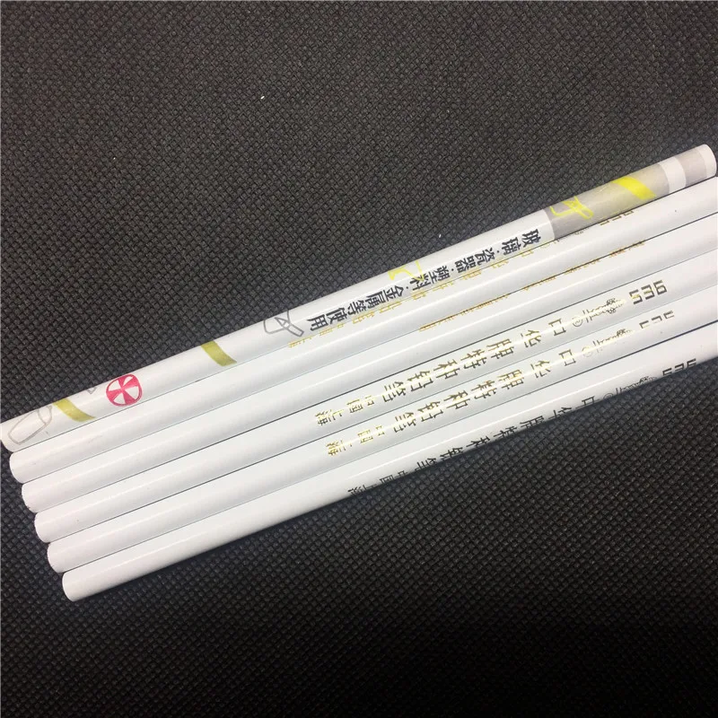 Zhonghua 536 White Pen Point Loose Thread Laboratory Glass Woodworking Special Pencils Tailor's Chalk Pencil 50 Pack