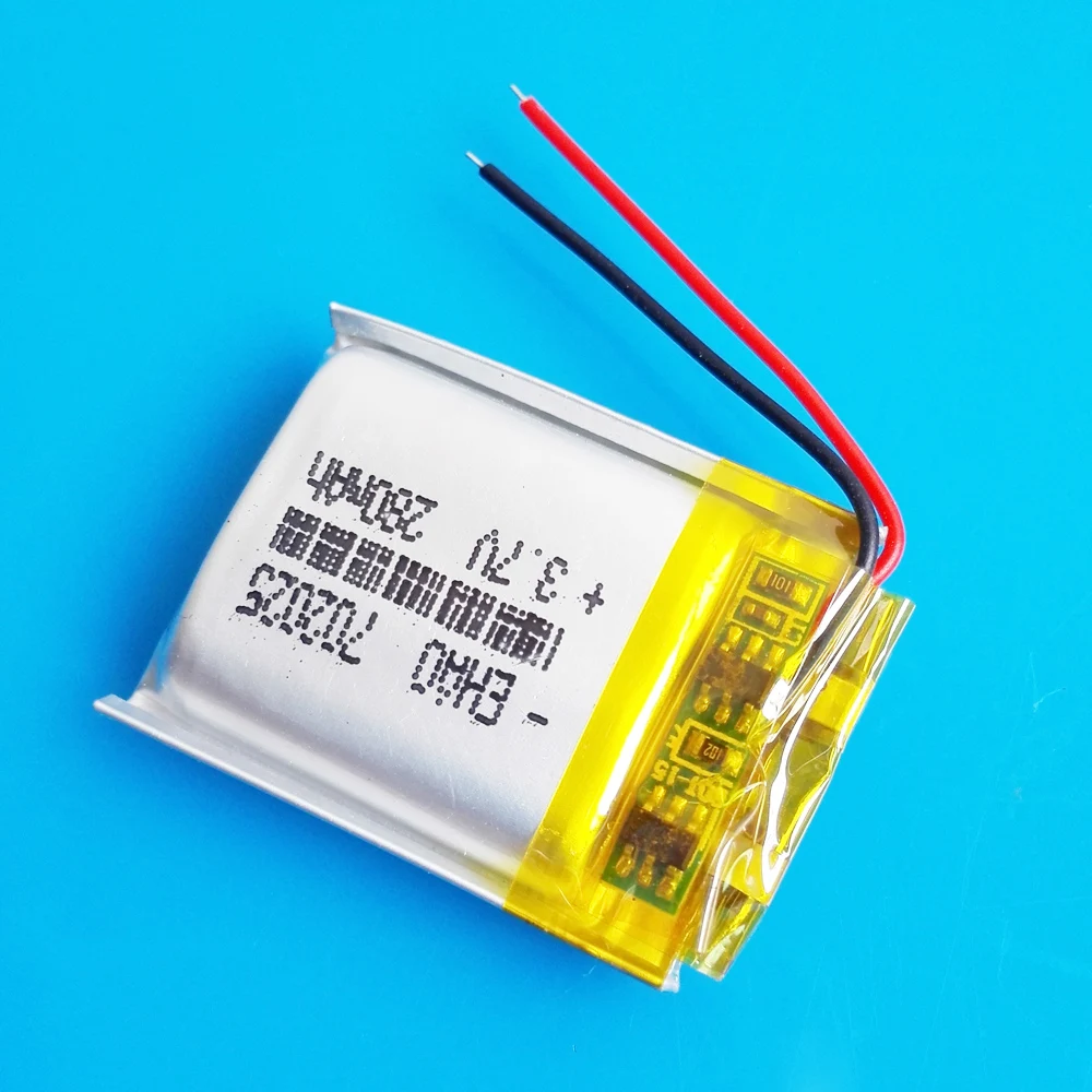 3 szt. 3,7 V 280 mAh polimerowy akumulator litowo-polimerowy Lipo 702025   Zasilanie dostosowane CE MSDS do rejestratora inteligentnego zegarka MP3