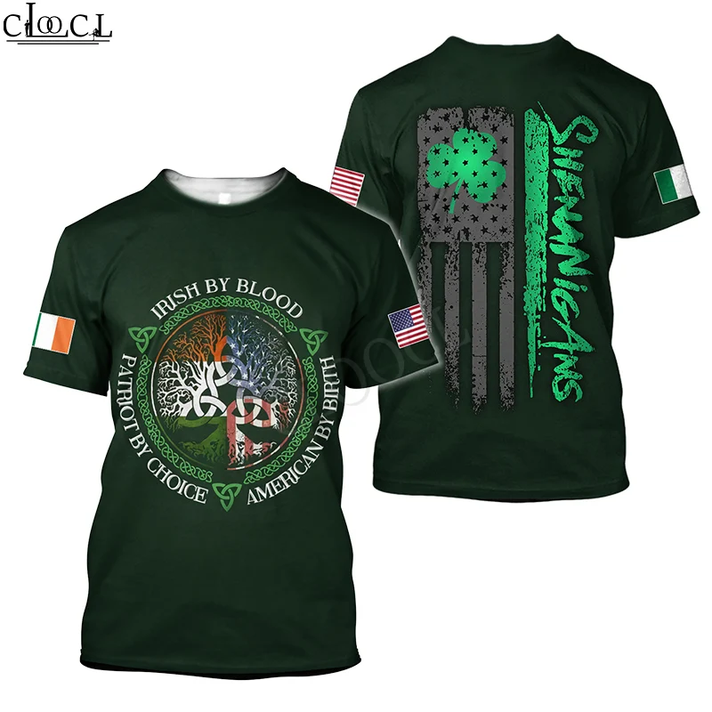 HX ใหม่ล่าสุดยอดนิยมไอริช St.Patrick Day T เสื้อ 3D พิมพ์เสื้อ Harajuku แฟชั่น Tees ผู้หญิงผู้ชายเสื้อยืดเสื้อผ้า Drop Shipping